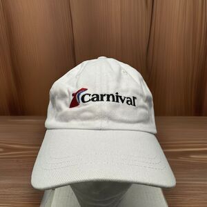 Carnival Cruise Line White Baseball Hat Cap Adjustable Strapback Logo Unisex